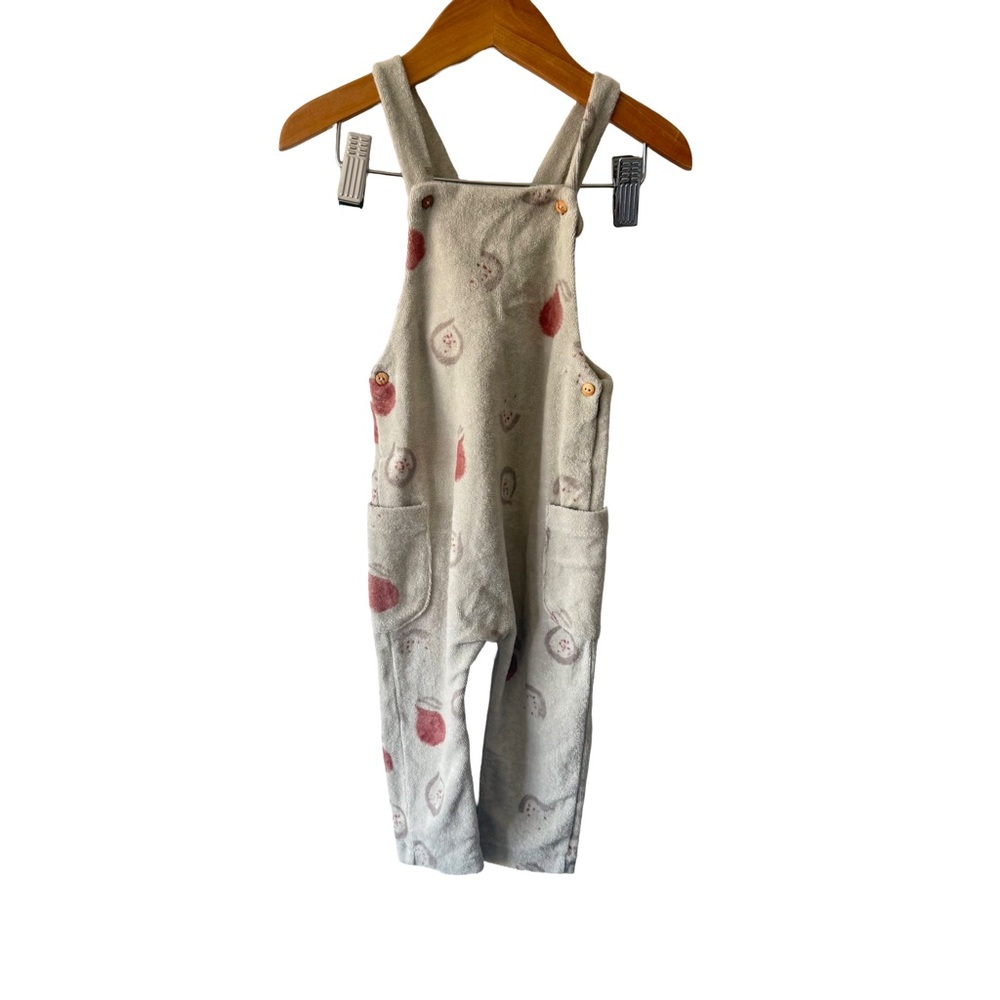 Zara Terry Romper Overall With Figs 9-12 Months